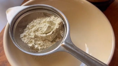 Homemade sharbat premix made with fennel seeds, mishri, and cardamom